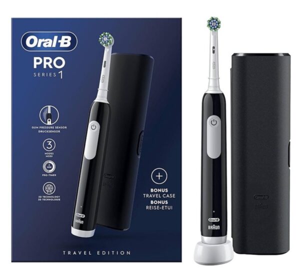 Oral-B tandenborstel PRO series 1 travel edition zwart