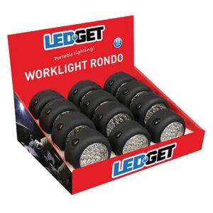 Display 12 stuks LEDGET Worklight Rondo 24LED