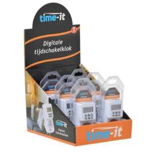 Display 6 stuks Tijdschakelklok Digitaal 7x24 uur Mini
