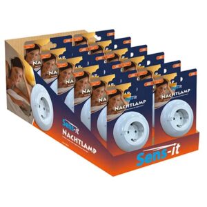 Display 12 stuks LED Nachtlamp WCD + licht/donker sensor